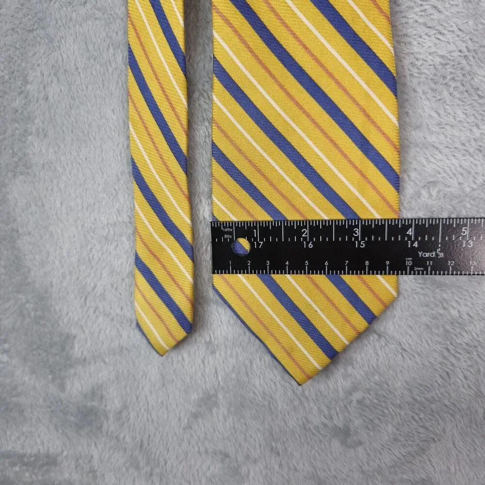 Bijoux Terner Neck Tie Genuine Silk Yellow‎ Striped